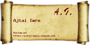 Ajtai Imre névjegykártya